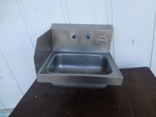 Advance wall mount  stainless steel sink w/ left side and back splash #1784 for sale