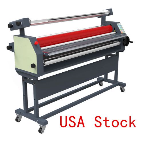US Stock-63&#034; Full - auto Wide Format Roll Heat Assisted Cold Laminator +Stand