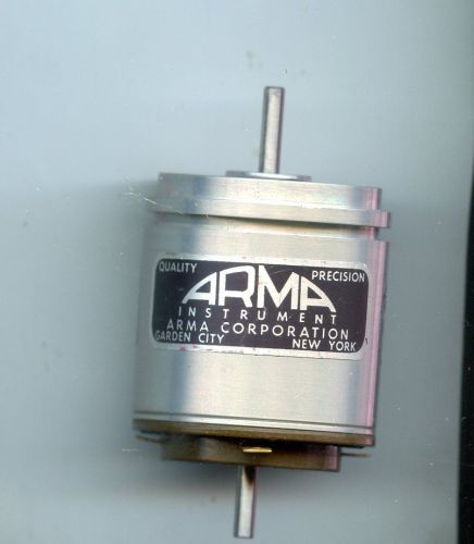 ARMA  type 03B60 Synchro Transmitter Motor double shaft  USA made