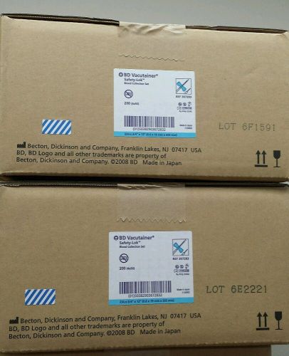 Bd vacutainer butterfly 367283 2 cases  (8 boxes of 50) 400 total