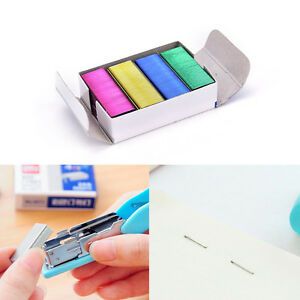 1Pack 10mm Creative Colorful Stainless Steel Staples Office Binding SuppliesY Dn