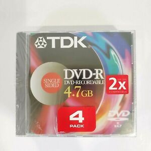 TDK pack of 4 DVD-R 4.7 GB Single Sided