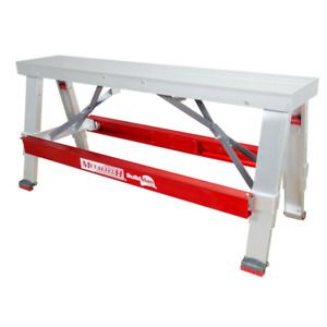 Workbench 18 in. x 30 in. Adjustable, Scaffold Bench with 500 lbs. Load Capacity