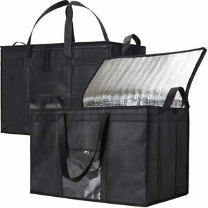 2 Pack - Food Delivery Bag Insulated Grocery Bag Premium XXXL