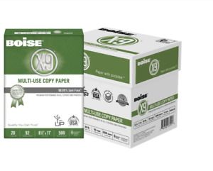Boise X-9 Multi-Use Copy Paper, 8.5 x 11, 92 Bright White, 20 lb, 10 Ream Carton