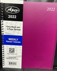 2022 Weekly/Monthly Planner, Calendar, Agenda, Organizer, 8”x10” Random Color