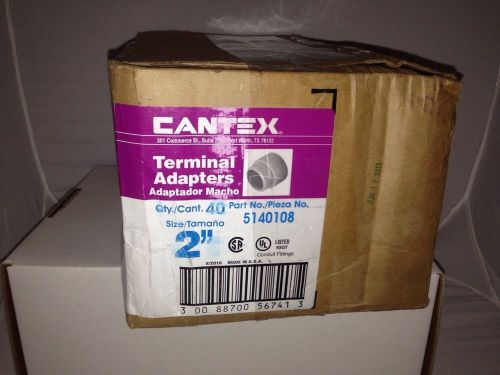 NEW BOX OF 40 CANTEX 5140108 TERMINAL ADAPTERS SIZE 2&#034; INCH