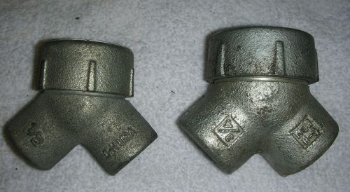 2 new crouse hinds lby15 lby25 capped conduit elbow 1/2&#034; &amp; 3/4&#034; hazardous loca for sale