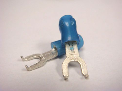 (20) 16-14 awg nylon flange 4-6 s fork terminal splice blue insul yae14z2 for sale