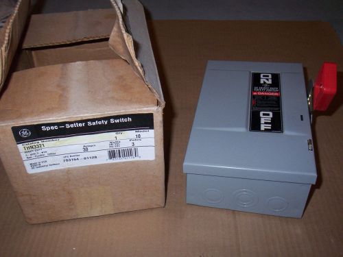 Ge thn3321 30 amp 240v non fused safety switch disconnect older style box nib for sale