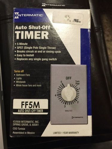 Intermatic FF5M Auto Shut-Off Timer.  5 minute, single pole single throw