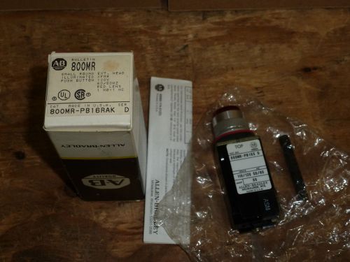 Allen Bradley illuminated pushbutton 800MR-PB16RAK Series D