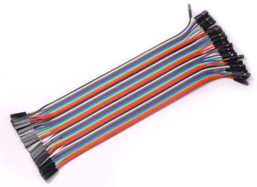 40pcs jumper wire cable 1p-1p 2.54mm 20cm for arduino breadboard sale new  ec for sale