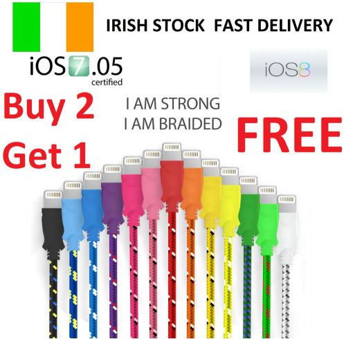 Strong braided sync data cable usb cable compatible iphone with 5 5c 5s 6 6 plus for sale