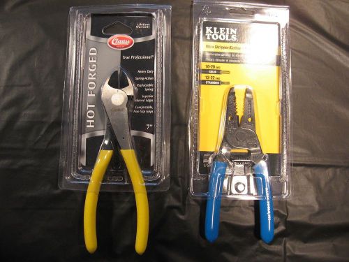 Set-Klein Tools 1011 Wire Stripper/Cutter &amp; Clauss Wire/Cable Cutters, NEW