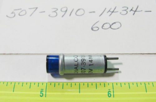 1x Dialight 507-3910-1434-600 10V 14mA Blue Short Cyl Incandescent Cartridge