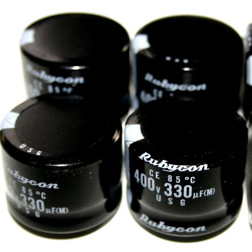 6 x 330uf 400v rubycon (japan)) usg snap-in electrolytic capacitor for tube amp. for sale