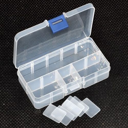 10 Grid Electronic Component Parts SMT SMD Kits Plastic Storage Box DIY Lab Case