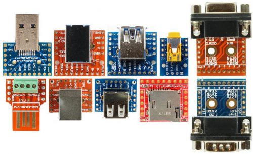 DB9 COMport, USB2.0_USB3.0 Type A&amp;B, Audio Jack, MicroSD breakout board Combo