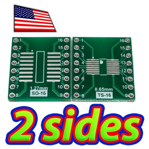 [5x] Double Sided SOP16 and TSSOP16 to DIP16 adapter Breakout PCB Converter