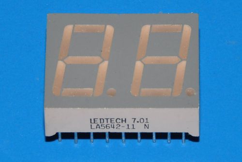 30pc  usa  0.56&#034; 2-digit 7-segment led display orange common anode duplex la5642 for sale