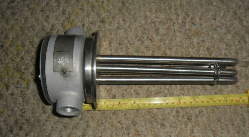 Watlow Stainless Immersion Heater 6-18-376-1 480V 3KW 3PH