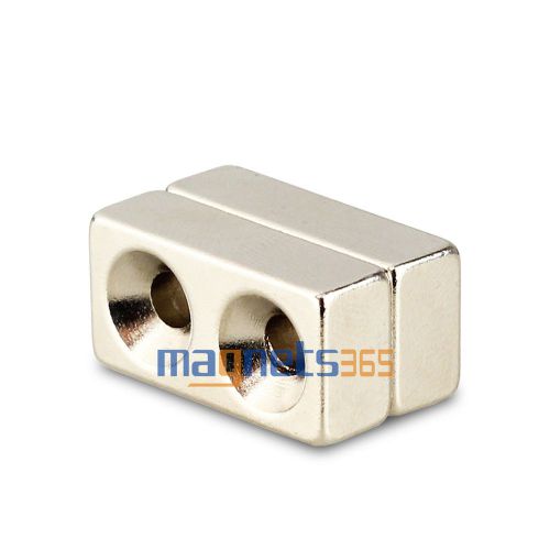 2pcs N35 Strong Block Cuboid Rare Earth Neodymium Magnet 20 x 10 x 6mm Hole 3mm