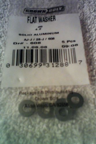 Crown Bolt co. #8  Flat Washers -Solid Aluminum 30 total