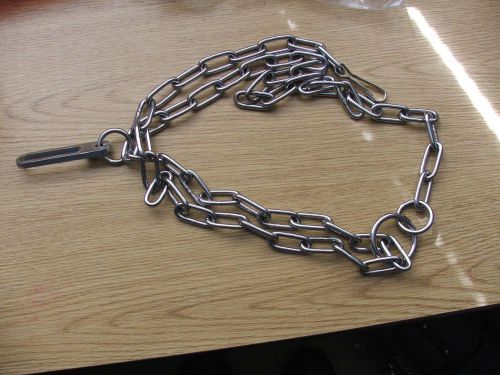 54&#034; belly chain all s.s. with link in center for use w: handcuffs &amp; cuff covers for sale