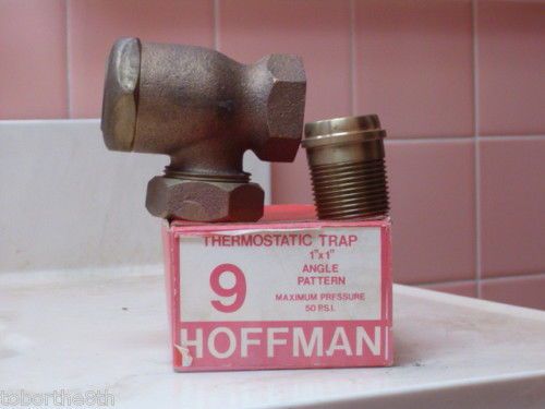HOFFMAN  1&#034; THERMOSTATIC ANGLE STEAM TRAP 50 PSI  FREE SHIPPING TO US LOCATIONS!