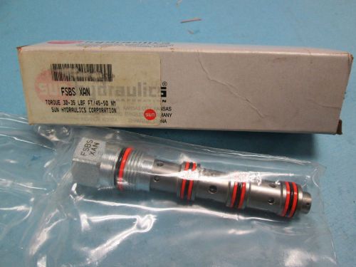 New sun hydraulics fsbs-xan hydraulic cartridge valve fsbs xan for sale