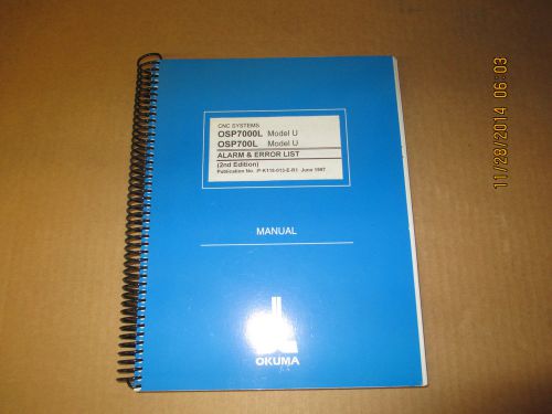 Okuma OSP7000L/OSP700L alarm book Pub. P-K118-013-E-R1