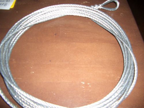 WIRE ROPE  3/16&#034;  WITH ONE CRIMPED EYELET 25&#039;