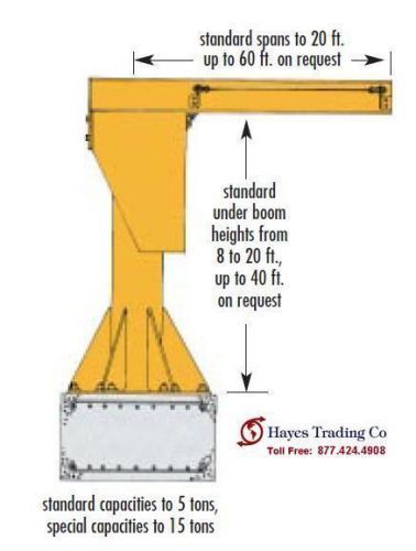 Spanco jib crane, 1/2 ton, 10&#039; span, 10&#039; high 100-1208-1010 for sale