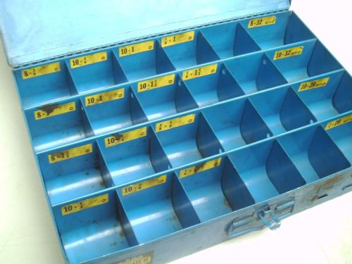 TOOL PARTS STORAGE BIN BOX CASE COVERED CABINET 3 1/4 X 12 1/4 X 18 1/4 #56853