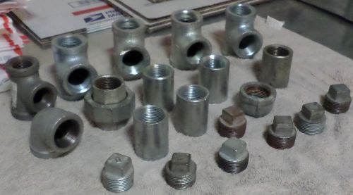 1&#034; galvanized fittings.misc. fittings. 20 pieces. for sale