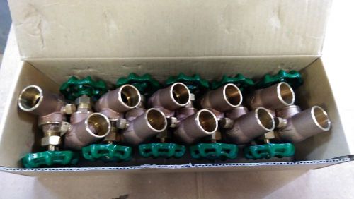 LOT OF 10 NEW 3/4&#034;  MCDONALD STOP AND WASTE SWEAT END VALVES FREE SHIPPING