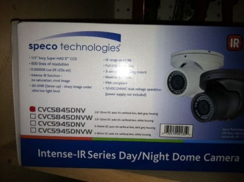 SPECO CVC5845DNV Intense IR Vandal Dome Turret Camera - BRAND NEW