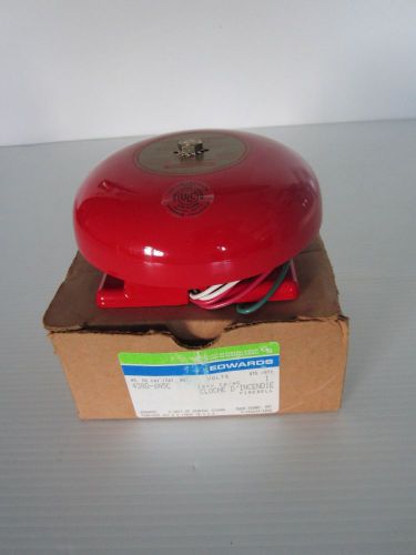 New edwards signaling 6&#039;&#039; red fire alarm bell 120v # 438d-6n5c made in u.s.a for sale