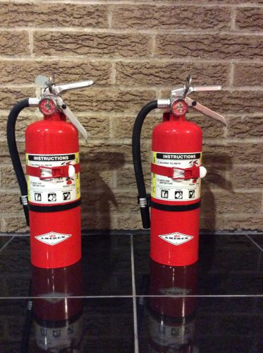 Lot of 4 new amerex 5lb abc fire extinguisher with new certification tag for sale