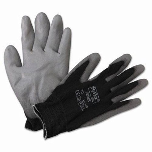 Ansellpro HyFlex Lite Gloves, Black/Gray, Size 10, 12 Pair (ANS1160010BK)
