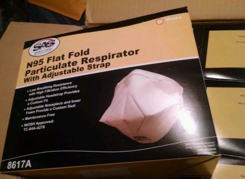 SAS N95 flatfold respirator. Part no. 8617A 12 boxes of 20 masks