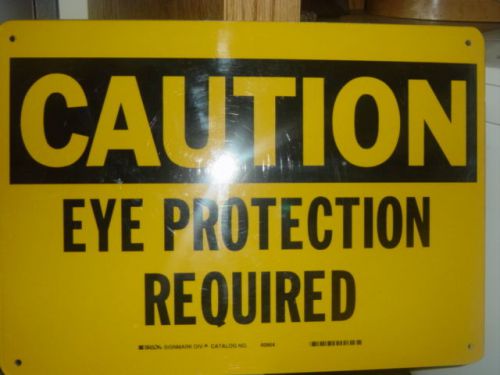 Eye Protection Required sign - 10&#034; x 14&#034;
