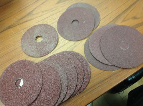Norton aluminum oxide fibre sanding discs, 12 discs various grits for sale
