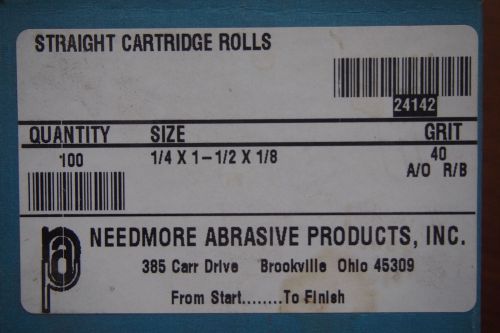 Needmore Abrasives - Straight Cartridge Rolls Max Roll Diameter 1/4&#034; (100) pcs