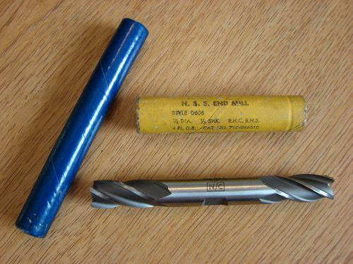 Greenfield doall 1/2&#034;  4 flutes hss double end mill mill endmill usa for sale
