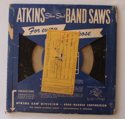 Atkins Silver Steel Band Saw coil 100 feet width 1/4, teeth 18 set R