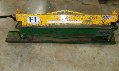 36&#034; gary steel sheet metal brake on slide rail 3&#039; model gs3620 for sale
