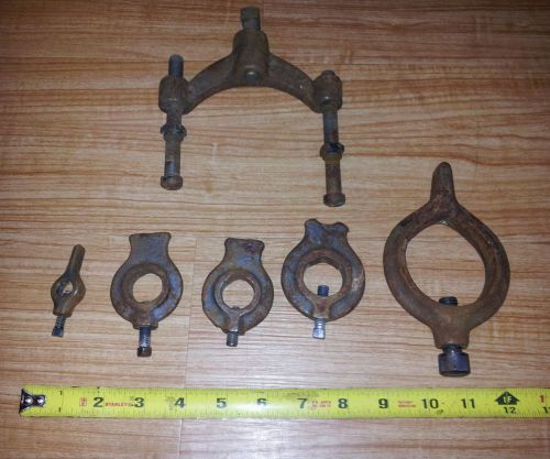 Lot of 6 Old Lathe Dogs range 2 1/4&#034;--15/32&#034; machinist tools