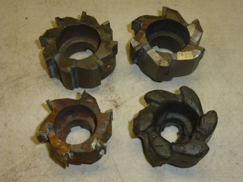 LOT of (4) SHELL FACE MILLS, 2-1/2&#034;, 2-5/8&#034; &amp; 3&#034; Diameters, CARBIDE TIPPED